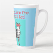 Happy Birthday You Cool Tabby Cat Mannen man Latte Mok (Rechts)