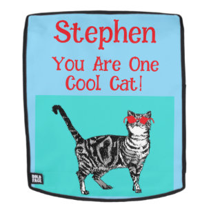 Happy Birthday You Cool Tabby Cat Mannen man Rugtassen