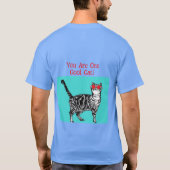 Happy Birthday You Cool Tabby Cat Mannen man T-shirt (Achterkant)