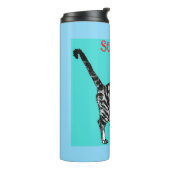 Happy Birthday You Cool Tabby Cat Mannen man Thermosbeker (Gedraaid links)