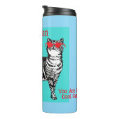 Happy Birthday You Cool Tabby Cat Mannen man Thermosbeker (Geroteerd rechts)