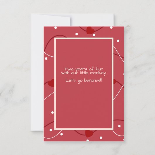 Happy Birthday You Little Monkey Kaart (Achterkant)