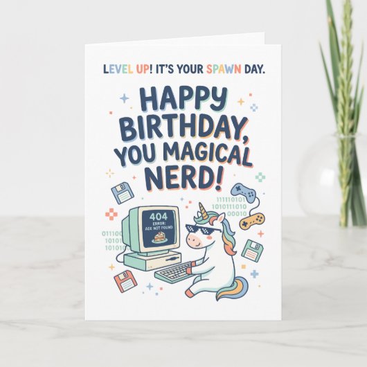 Happy Birthday You Magical Nerd Kaart (Voorkant)