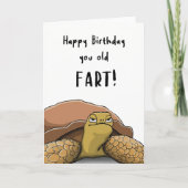 Happy Birthday You Old Fart - Hilarische schildpad Kaart (Voorkant)
