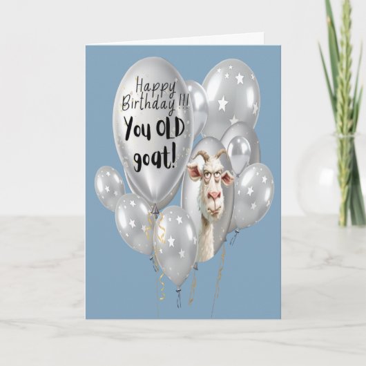 "Happy Birthday You old goat" Grappige nieuwigheid Kaart (Voorkant)
