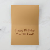 Happy Birthday You Old Goat Wenskaart Kaart (Binnen)