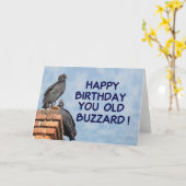 Happy Birthday You Oude Buzzard Verjaardag Kaart (Gele Bloem)