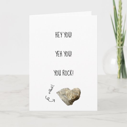 Happy Birthday You Rock Wenskaart Kaart (Voorkant)