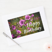 Happy Birthday Zebra Hollyhock Flowers #2 Stickers (Envelop)