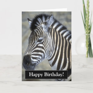 Happy Birthday Zebra kaart