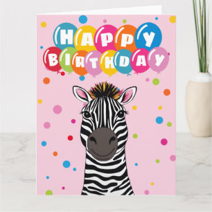 Happy Birthday Zebra Kaart