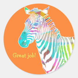 Happy Birthday Zebra Sticker