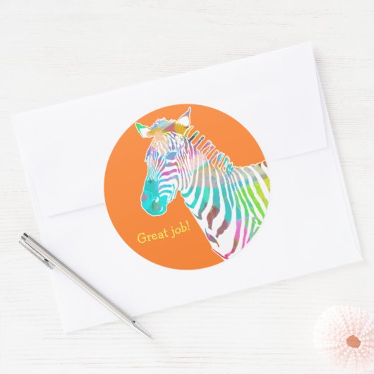 Happy Birthday Zebra Sticker (Envelop)