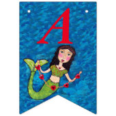 Happy Birthday  Zeemeermin String van Red Hearts Vlaggetjes (Tweede vlag)