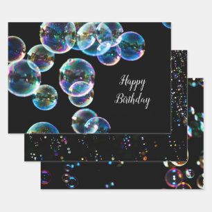 Happy Birthday zeepbel cadeau Inpakpapier Vel