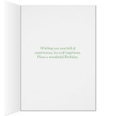 Happy Birthday Zeg het met een Schattige Bloem (Binnen (Rechts))