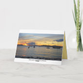 Happy Birthday Zeilboten bij zonsondergang Kaart (Achterkant)