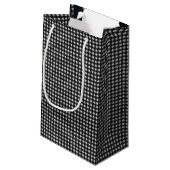 Happy Birthday Zipper op Gingham Klein Cadeauzakje (Achterkant Gekanteld)