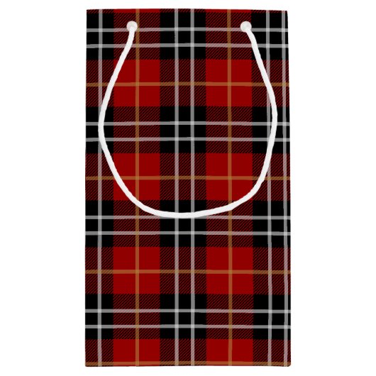 Happy Birthday Zipper op Tartan Klein Cadeauzakje (Achterkant)