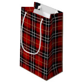 Happy Birthday Zipper op Tartan Klein Cadeauzakje (Achterkant Gekanteld)