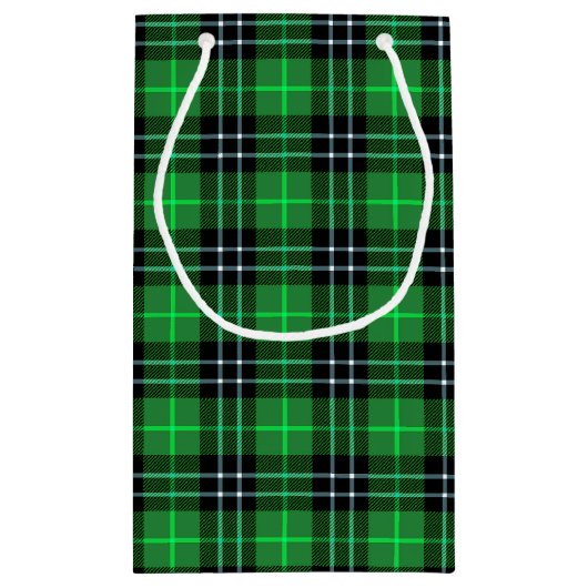 Happy Birthday Zipper op Tartan Klein Cadeauzakje (Achterkant)
