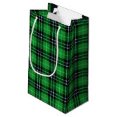 Happy Birthday Zipper op Tartan Klein Cadeauzakje (Achterkant Gekanteld)