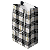 Happy Birthday Zipper op Tartan Klein Cadeauzakje (Achterkant Gekanteld)