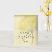 Happy Birthday Zis Zuster Kaart Tulip Yellow Love (Gele Bloem)