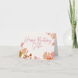 Happy Birthday Zister Card Bedankkaart