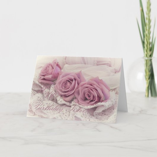 Happy Birthday Zister Card Kaart (Voorkant)