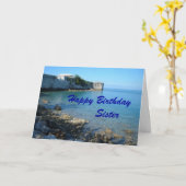 Happy Birthday zister Kaart (Gele Bloem)