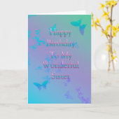 Happy Birthday zister Kaart (Gele Bloem)