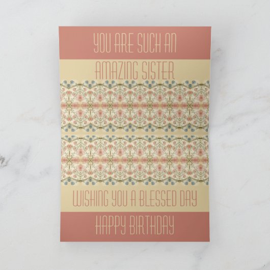 Happy Birthday zister Kaart (Binnen)