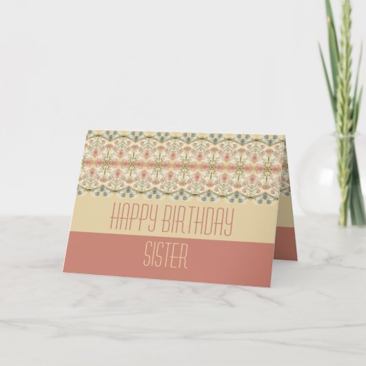 Happy Birthday zister Kaart (Voorkant)