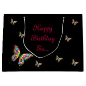 Happy Birthday zister Large Cadeautasje (Voorkant)