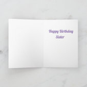 Happy Birthday Zister Zwarte doll Card Kaart (Binnen)