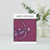 Happy Birthday Zodiac Sign Sagittarius Briefkaart (Staand voorkant)