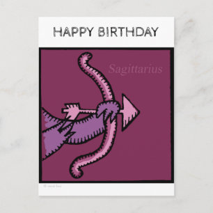 Happy Birthday Zodiac Sign Sagittarius Briefkaart