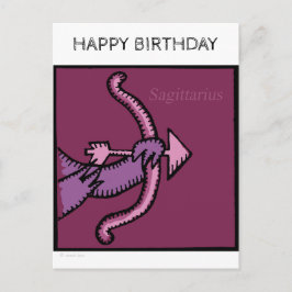 Happy Birthday Zodiac Sign Sagittarius Briefkaart