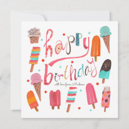 Happy Birthday | Zomer consumptie-ijs | WENSKAART Kaart