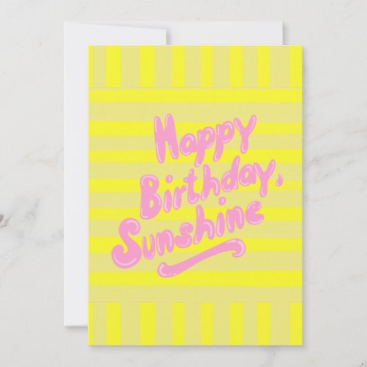 Happy Birthday Zonneschijn Groet Briefkaart (Voorkant)