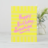 Happy Birthday Zonneschijn Groet Briefkaart (Staand voorkant)