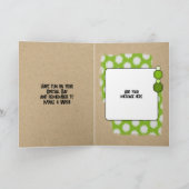 Happy Birthday zoon foto groen Kaart (Binnen)