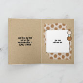 Happy Birthday zoon in rechte foto bruin Kaart (Binnen)