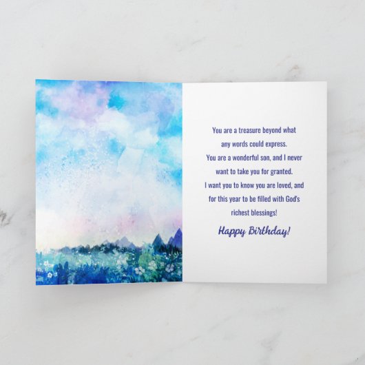Happy Birthday, zoon, je bent altijd in ons hart Feestdagen Kaart (Binnen)