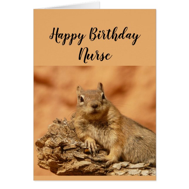 Happy Birthday Zurse Funny Squirrel Relax (Voorkant)