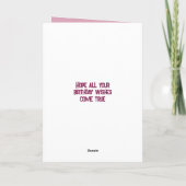 Happy Birthday zus foto grijs roze Kaart (Achterkant)