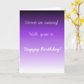 Happy Birthday zuster Amazing Humor Funny Kaart (Gele Bloem)