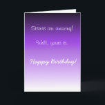 Happy Birthday zuster Amazing Humor Funny Kaart<br><div class="desc">Dit ontwerp is gemaakt met behulp van digitale kunst. Het kan in het gebied worden aangepast door de klik aan te passen en de naam, initialen of woorden aan te passen. U kunt de tekstkleur en de stijl ook veranderen of de tekst voor een slechts ontwerp van het afbeelding schrappen....</div>