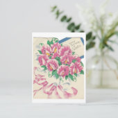 Happy Birthday zuster Bouquet Briefkaart (Staand voorkant)